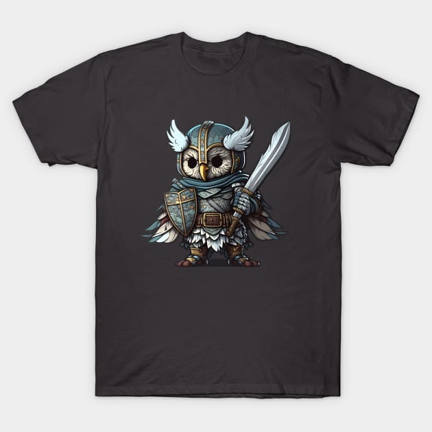 Owl Royal Knight T-Shirt by StoneCreation